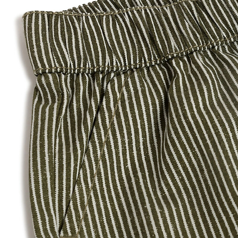 Boys Green Striped Shorts image number 3
